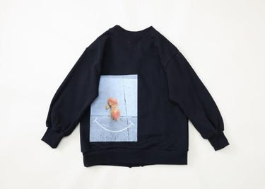 ★30%OFF★2024AW★michirico ミチリコ Back print cardigan ブラック MR24AW-10(kids/womens)