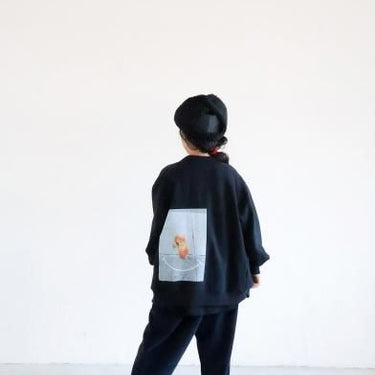★30%OFF★2024AW★michirico ミチリコ Back print cardigan ブラック MR24AW-10(kids/womens)