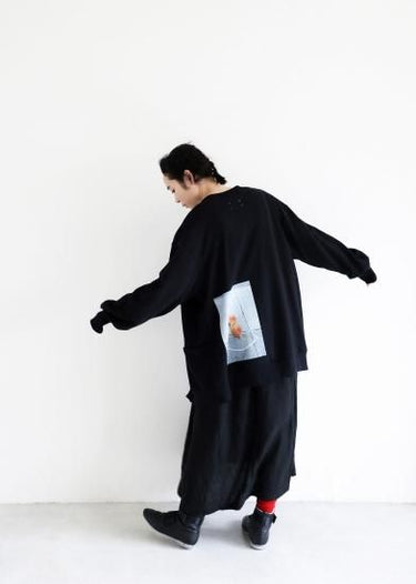 ★30%OFF★2024AW★michirico ミチリコ Back print cardigan ブラック MR24AW-10(kids/womens)
