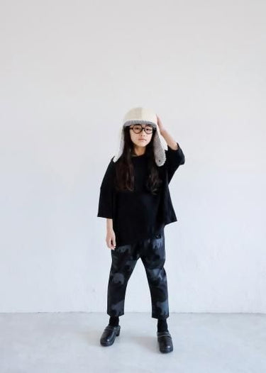 ★30%OFF★2024AW★michirico ミチリコ Little break pants ブラック MR24AW-18(kids)