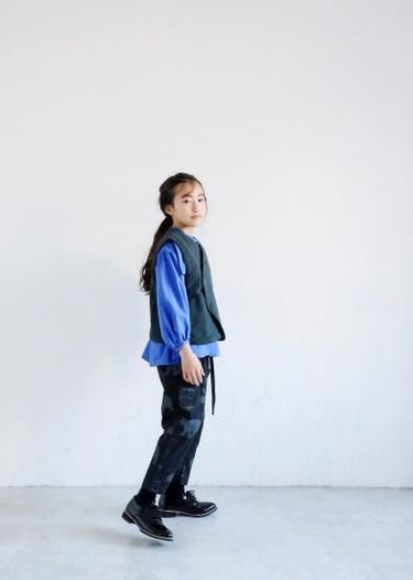 ★30%OFF★2024AW★michirico ミチリコ Little break pants ブラック MR24AW-18(kids)