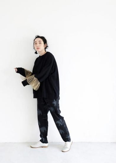 ★30%OFF★2024AW★michirico ミチリコ Little break pants ブラック MR24AW-19(womens)