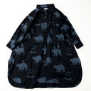 ★30%OFF★2024AW★michirico ミチリコ Little break big shirts ブラック womens MR24AW-20