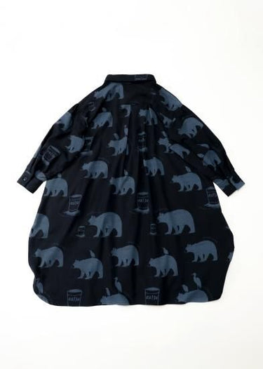 ★30%OFF★2024AW★michirico ミチリコ Little break big shirts ブラック womens MR24AW-20