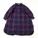 ★30%OFF★2024AW★michirico ミチリコ Big flannel shirts check coat ブループレイド womens MR24AW-31