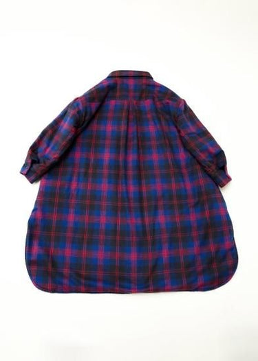 ★30%OFF★2024AW★michirico ミチリコ Big flannel shirts check coat ブループレイド womens MR24AW-31