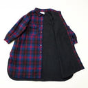 ★30%OFF★2024AW★michirico ミチリコ Big flannel shirts check coat ブループレイド womens MR24AW-31