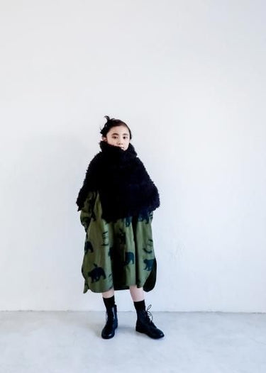 ★30%OFF★2024AW★michirico ミチリコ Boa neck warmer ブラック MR24AW-32(kids/womens)