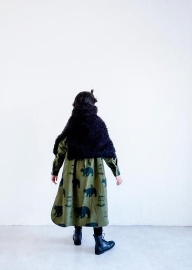 ★30%OFF★2024AW★michirico ミチリコ Boa neck warmer ブラック MR24AW-32(kids/womens)