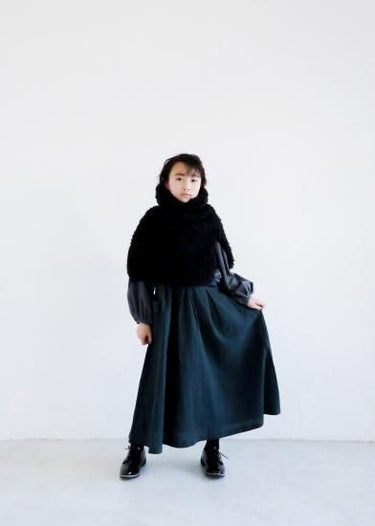 ★30%OFF★2024AW★michirico ミチリコ Boa neck warmer ブラック MR24AW-32(kids/womens)