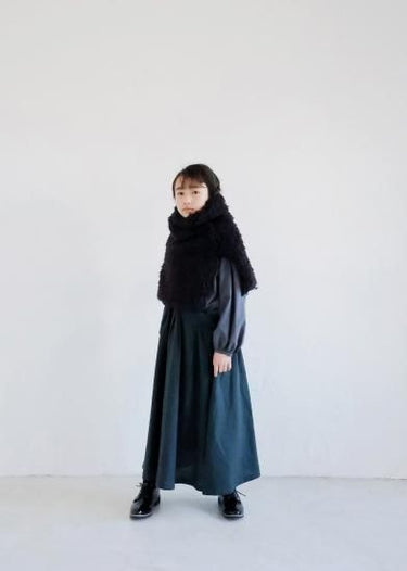 ★30%OFF★2024AW★michirico ミチリコ Boa neck warmer ブラック MR24AW-32(kids/womens)