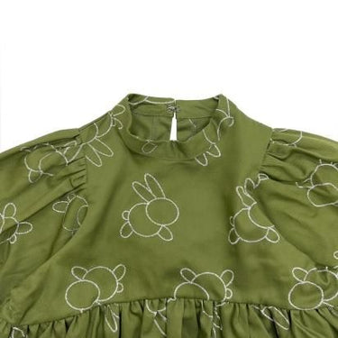★30%OFF★2024AW★UNIONINI ユニオニーニ embroidery blouse olive WOMEN BL-025