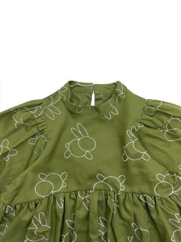 ★30%OFF★2024AW★UNIONINI ユニオニーニ embroidery blouse olive WOMEN BL-025
