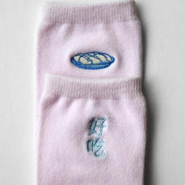 KIVISDOU キビスドウ 靴下 ファニーポイント刺繍 ショートソックス ２Ｐ k30345
