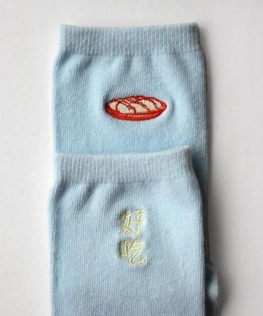 KIVISDOU キビスドウ 靴下 ファニーポイント刺繍 ショートソックス ２Ｐ k30345
