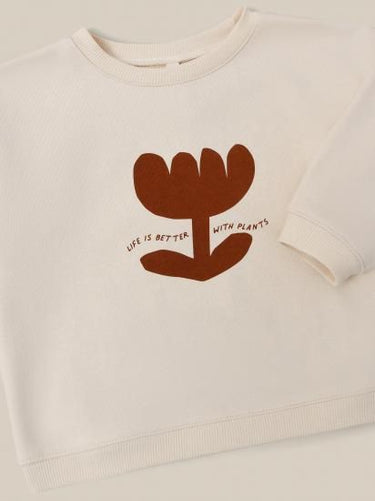 ★30%OFF★organic zoo オーガニックズー Plant Slogan Sweatshirt 15PLANTBSOZ