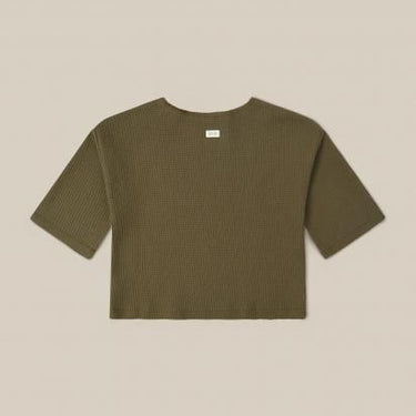 ★30%OFF★organic zoo オーガニックズー Olive Waffle Boxy Sweatshirt 15OWBS