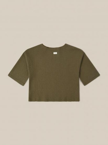 ★30%OFF★organic zoo オーガニックズー Olive Waffle Boxy Sweatshirt 15OWBS