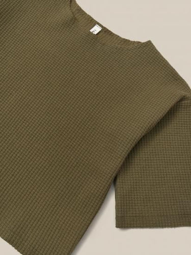 ★30%OFF★organic zoo オーガニックズー Olive Waffle Boxy Sweatshirt 15OWBS