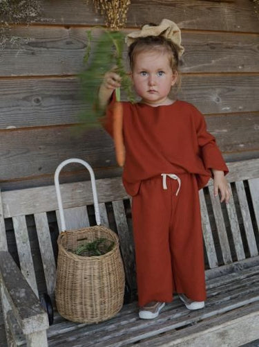 ★30%OFF★organic zoo オーガニックズー Paprika Waffle Boxy Sweatshirt 15PWBS