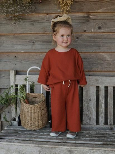 ★30%OFF★organic zoo オーガニックズー Paprika Waffle Boxy Sweatshirt 15PWBS