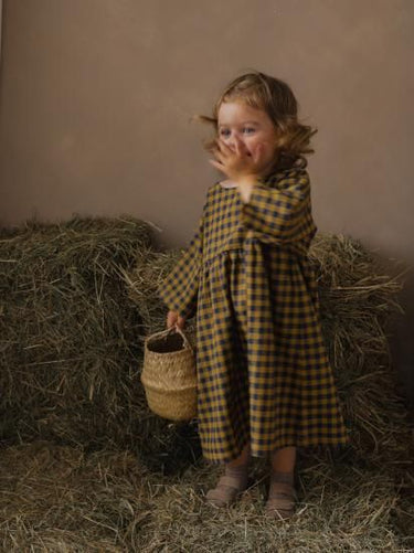 ★30%OFF★organic zoo オーガニックズー Blueberry Gingham Gather Dress 15BBGHGD