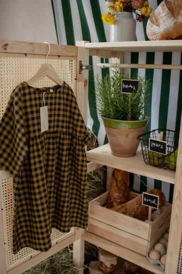 ★30%OFF★organic zoo オーガニックズー Blueberry Gingham Gather Dress 15BBGHGD