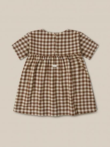 ★30%OFF★organic zoo オーガニックズー Chestnut Gingham Gather Dress 13GHGDOZ