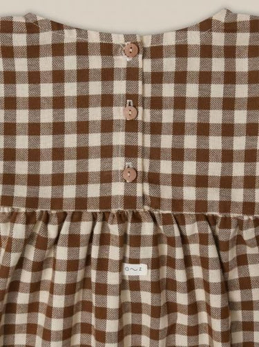 ★30%OFF★organic zoo オーガニックズー Chestnut Gingham Gather Dress 13GHGDOZ
