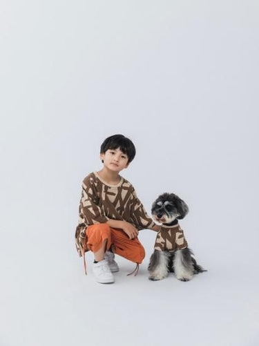 ★nunuforme DOG★nunuforme ヌヌフォルム inuT(ビックロゴ) Brown×Brown inuinu-001-002