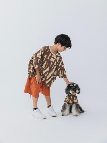★nunuforme DOG★nunuforme ヌヌフォルム inuT(ビックロゴ) Brown×Brown inuinu-001-002