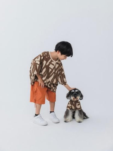 ★nunuforme DOG★nunuforme ヌヌフォルム inuT(ビックロゴ) Brown×Brown inuinu-001-002