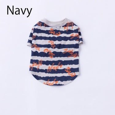 ★nunuforme DOG★nunuforme ヌヌフォルム inuT(NUNUボーダー) Navy×Orange inuinu-001-001