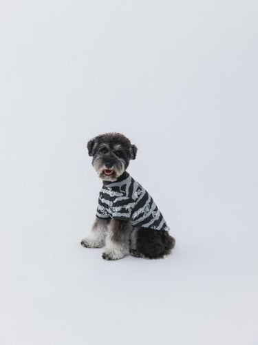 ★nunuforme DOG★nunuforme ヌヌフォルム inuT(NUNUボーダー) Black×White inuinu-001-001