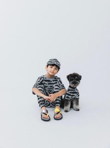 ★nunuforme DOG★nunuforme ヌヌフォルム inuT(NUNUボーダー) Black×White inuinu-001-001