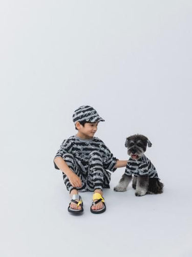 ★nunuforme DOG★nunuforme ヌヌフォルム inuT(NUNUボーダー) Black×White inuinu-001-001