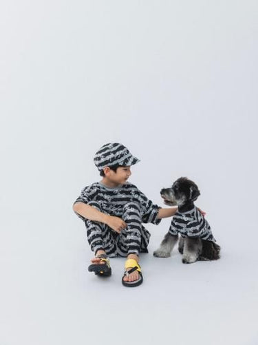 ★nunuforme DOG★nunuforme ヌヌフォルム inuT(NUNUボーダー) Black×White inuinu-001-001