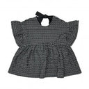 ★入荷済み★2025SS★UNIONINI ユニオニーニ flower shirring blouse black　BL-024