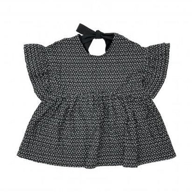 ★入荷済み★2025SS★UNIONINI ユニオニーニ flower shirring blouse black　BL-024