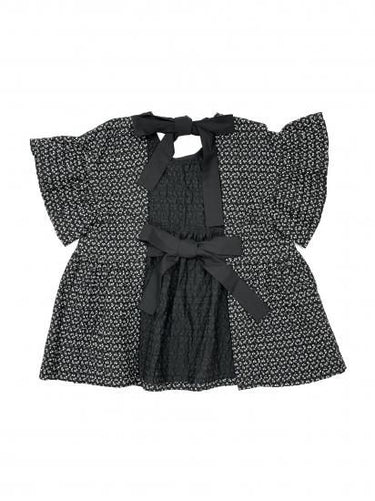 ★入荷済み★2025SS★UNIONINI ユニオニーニ flower shirring blouse black　BL-024