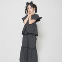 ★入荷済み★2025SS★UNIONINI ユニオニーニ flower shirring blouse black　BL-024