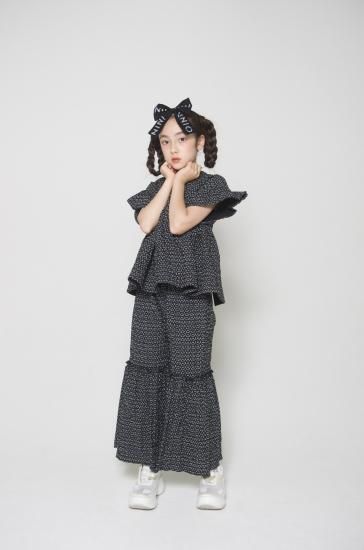 ★入荷済み★2025SS★UNIONINI ユニオニーニ flower shirring blouse black　BL-024
