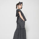 ★入荷済み★2025SS★UNIONINI ユニオニーニ flower shirring blouse black　BL-024