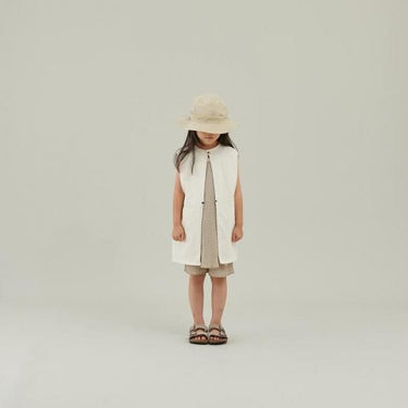 ★入荷済み★2025SS★MOUN TEN. マウンテン denim nosleeve tunic (organic cotton) ecru MS37-1723