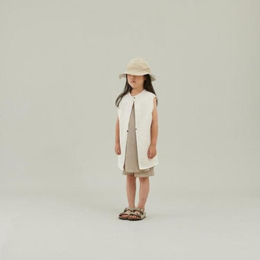 ★入荷済み★2025SS★MOUN TEN. マウンテン denim nosleeve tunic (organic cotton) ecru MS37-1723