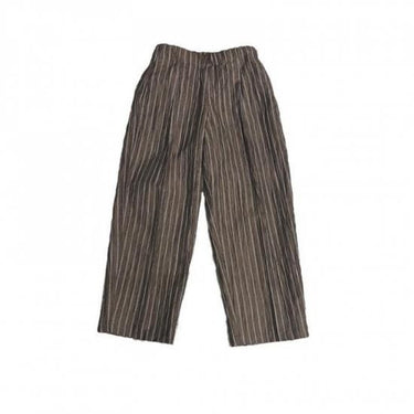 ★入荷済み★2025SS★MOUN TEN. マウンテン linen blend 1tuck wide pants brown stripes MP94-1728