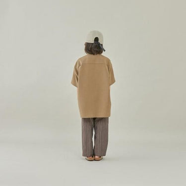 ★入荷済み★2025SS★MOUN TEN. マウンテン linen blend 1tuck wide pants brown stripes MP94-1728