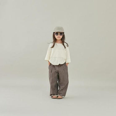 ★入荷済み★2025SS★MOUN TEN. マウンテン linen blend 1tuck wide pants brown stripes MP94-1728