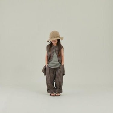 ★入荷済み★2025SS★MOUN TEN. マウンテン linen blend 1tuck wide pants brown stripes MP94-1728