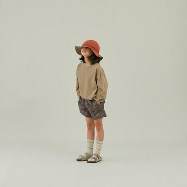 ★入荷済み★2025SS★MOUN TEN. マウンテン linen blend shorts brown stripes MP95-1729